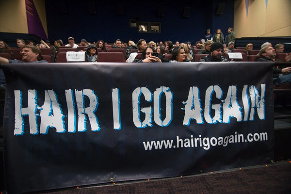 *Signed* Hair I Go Again Movie Premiere Banner w/ Collectible DVD & Poster